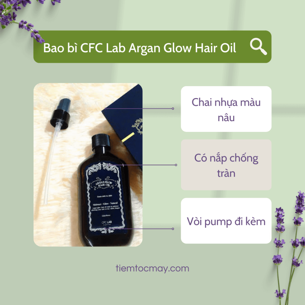 bao bì CFC Lab Argan Glow Hair Oil