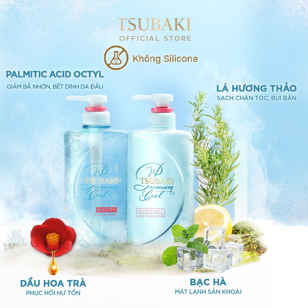 Dầu Tsubaki Premium Cool Shampoo